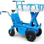 ET-500F electric lift platform cart with raised scissor platform