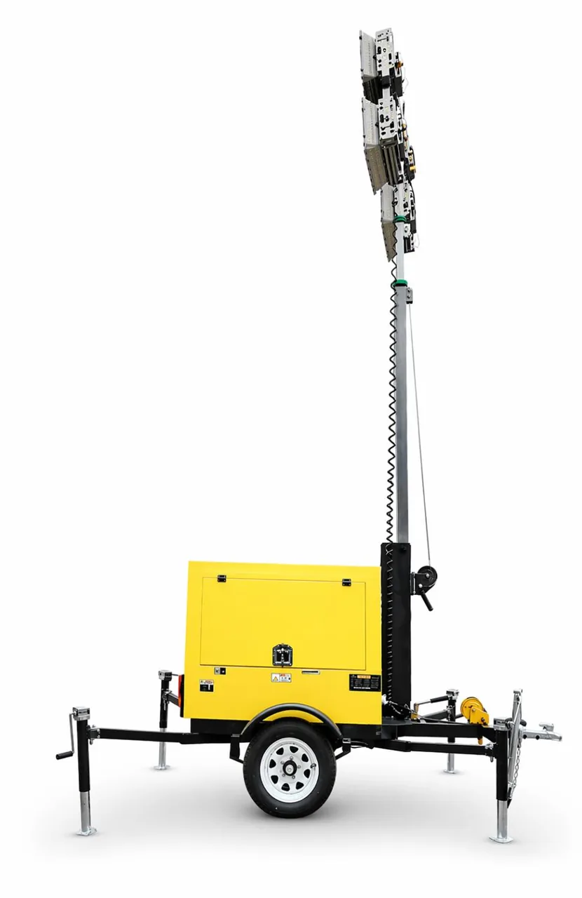 ILTM70M-D towable diesel light tower with a manual mast
