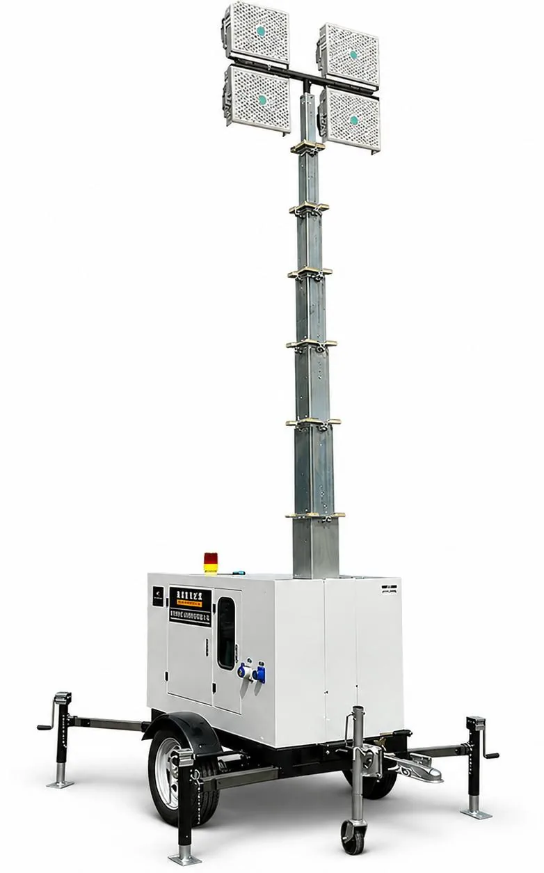 ILTM90H-SD diesel light tower with a hydraulic mast
