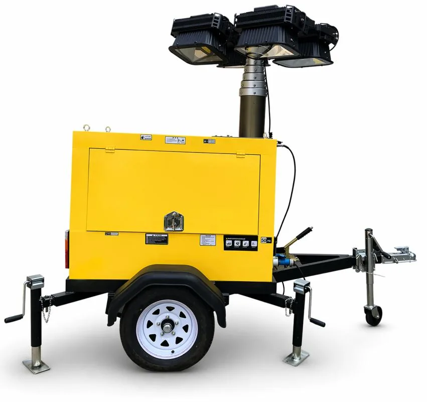 ILTM90P-D pneumatic mobile light tower trailer with diesel generator canopy