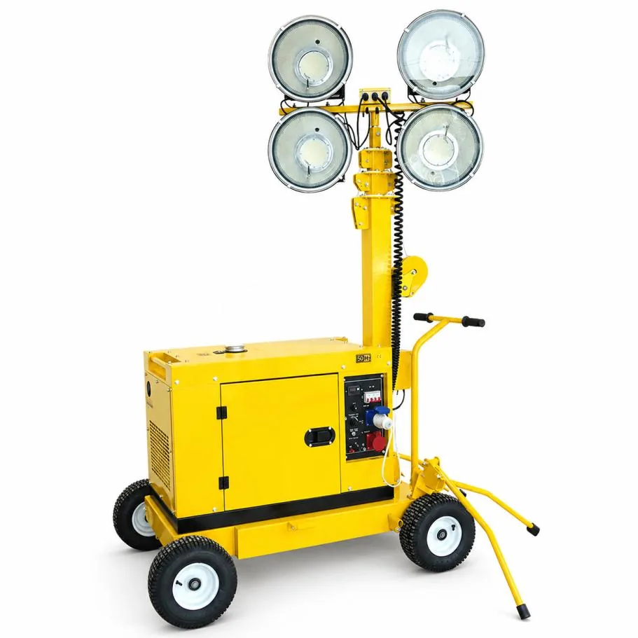 ILTP45M-SD portable diesel light tower on a hand-push base